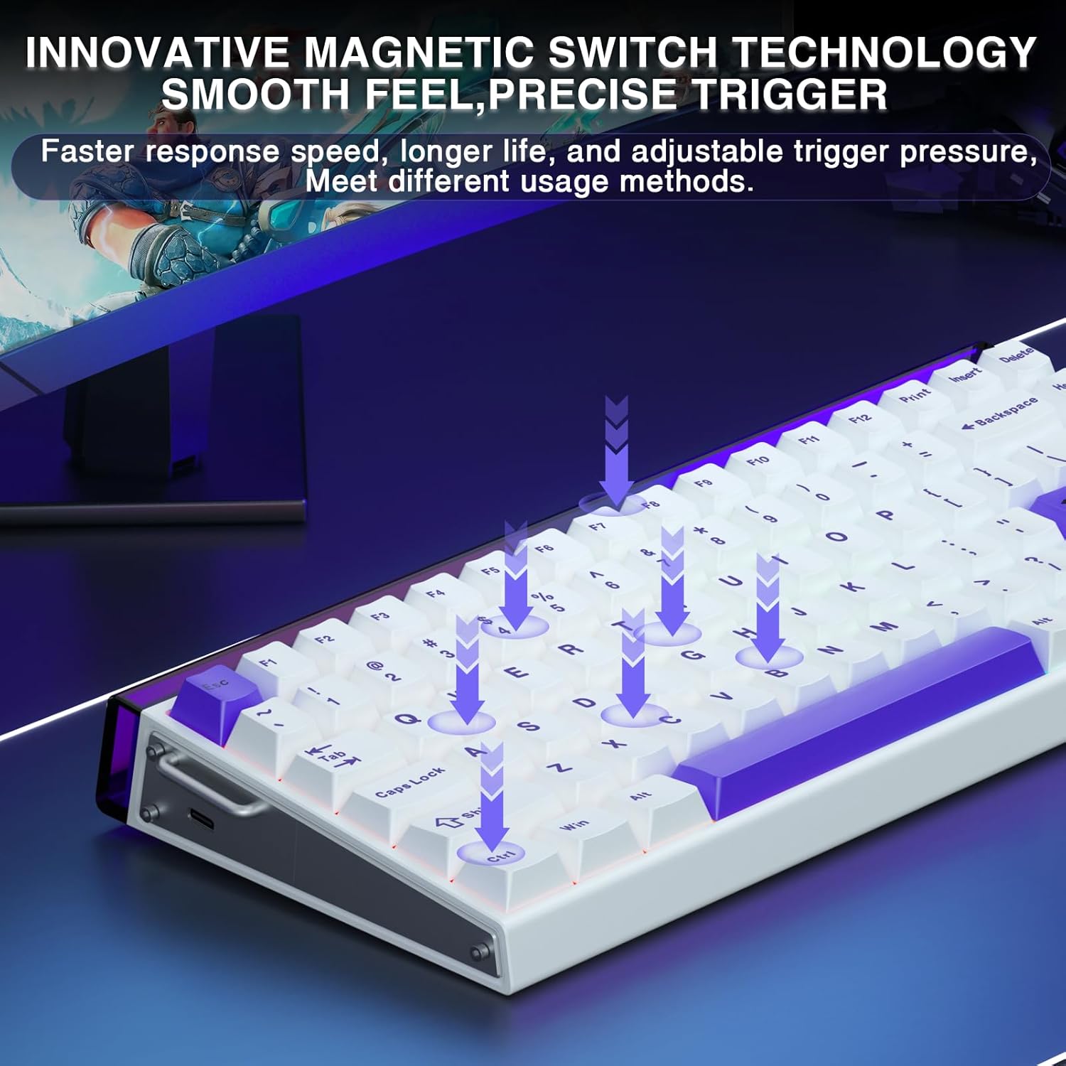 Teclado 75% Magnetico HERO84 HE Rapid Trigger