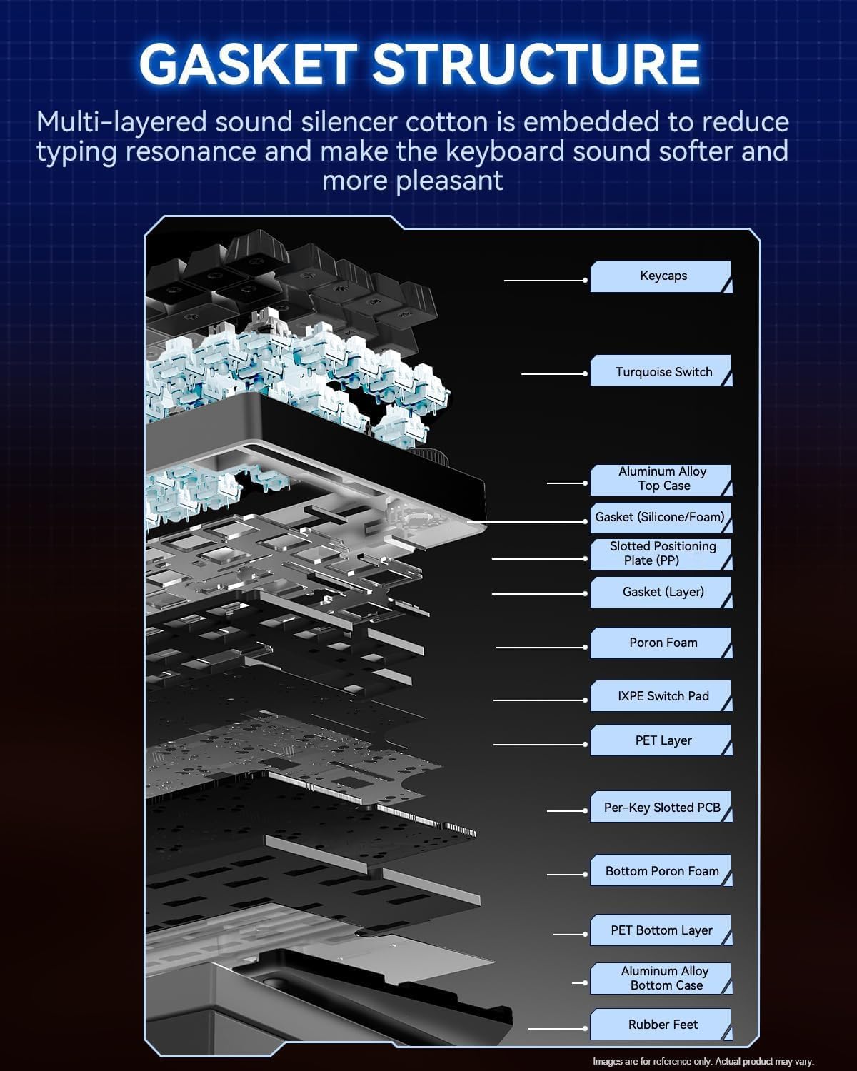 Teclado 75% Hi75C Pro Aluminio Inalámbrico/Cableado