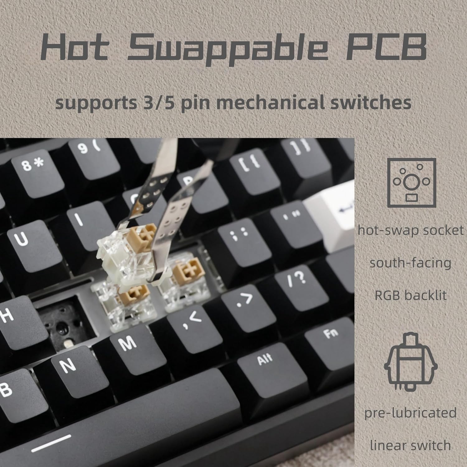 Teclado LVL80 Kit LCD + Knob Inalámbrico/Cableado