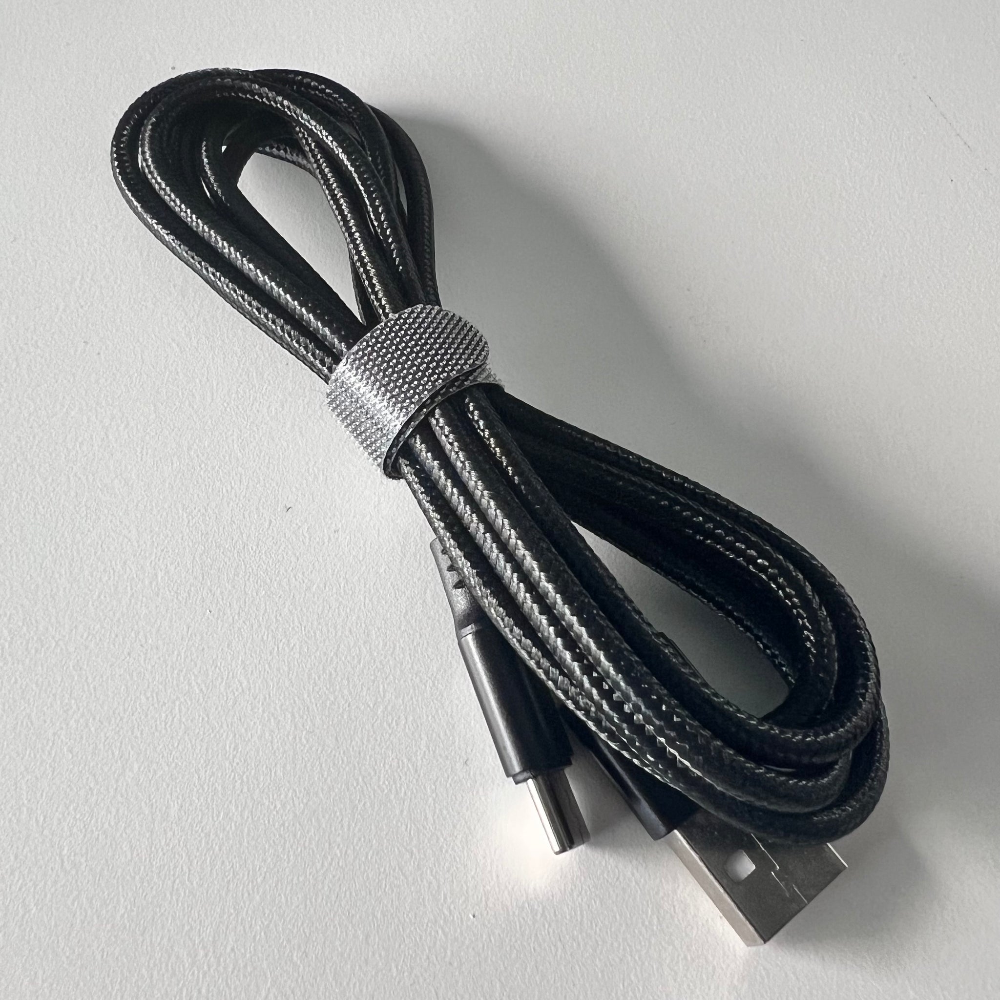 Cable de Nylon USB-C 1.2 M Negro