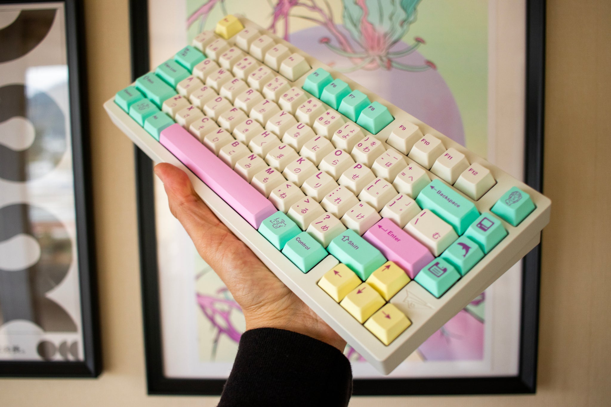 Teclado 75% Aluminio Inalámbrico/Cableado Milk Tea
