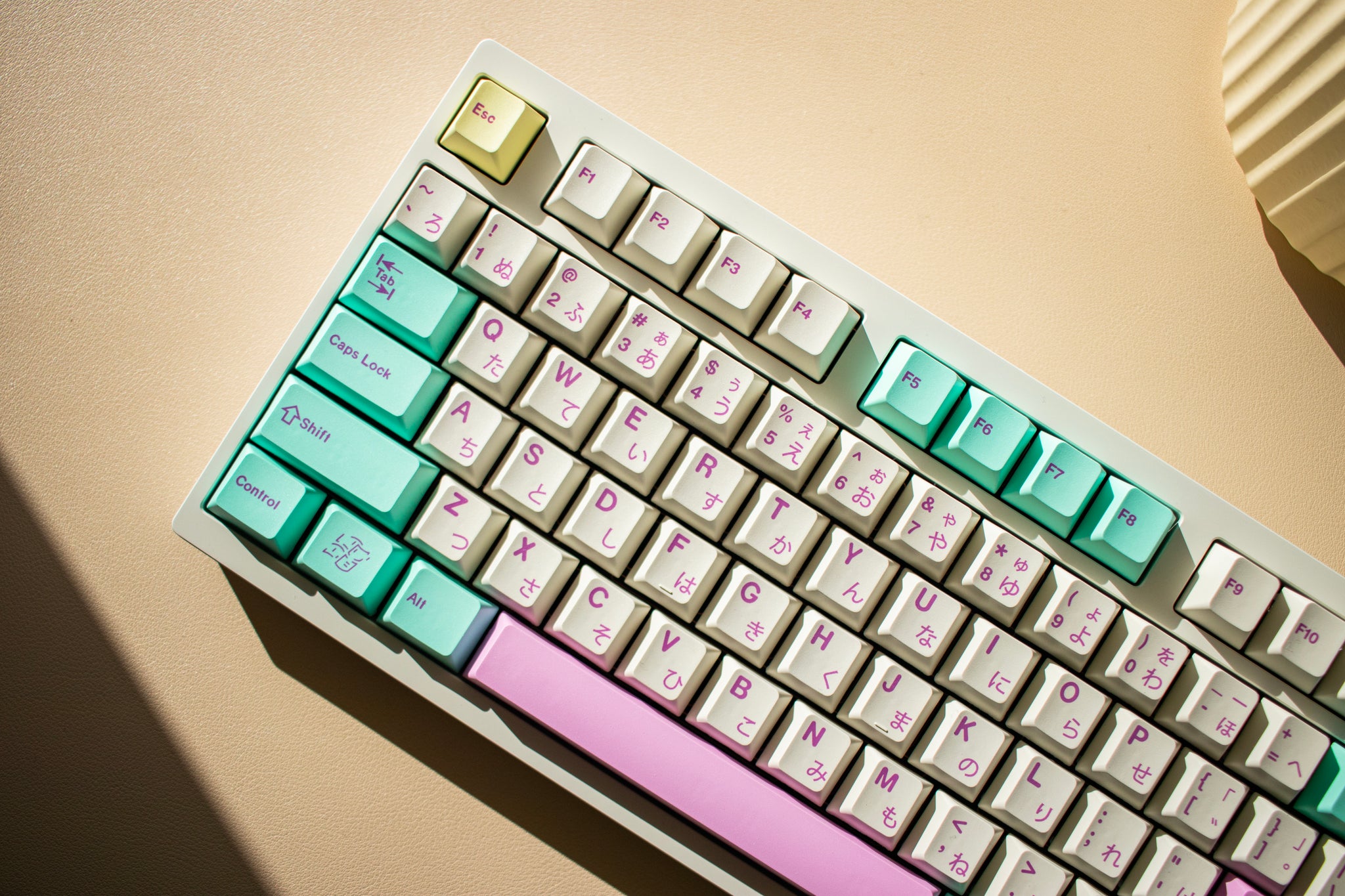 Teclado 75% Aluminio Inalámbrico/Cableado Milk Tea