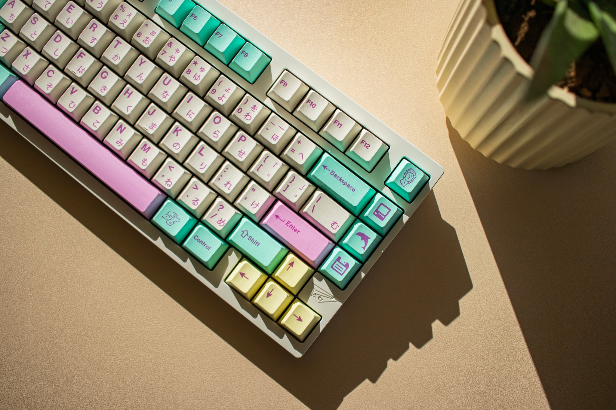 Teclado 75% Aluminio Inalámbrico/Cableado Milk Tea