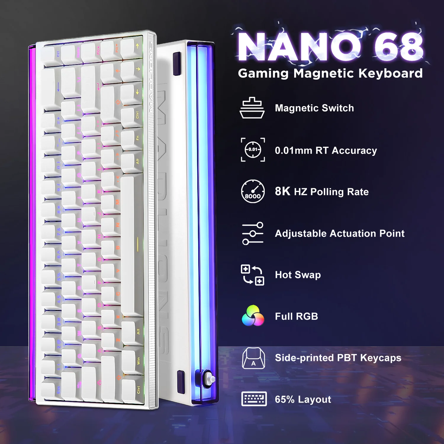 Teclado Magnético 65% Rapid Trigger MD68