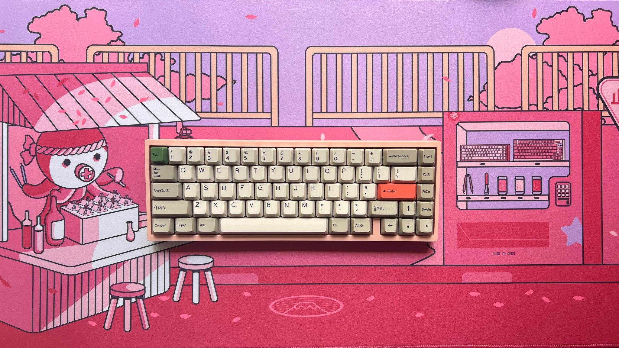 Vintage Rose Keyboard Hotswap RGB 65%
